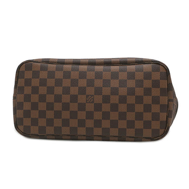 ルイヴィトン LOUIS VUITTON ネヴァーフル MM N51105 スリーズ ダミエキャンバス トートバッグ ゴールド金具 茶 赤 ショルダーバッグ 肩掛け ポーチ欠品