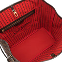 ルイヴィトン LOUIS VUITTON ネヴァーフル MM N51105 スリーズ ダミエキャンバス トートバッグ ゴールド金具 茶 赤 ショルダーバッグ 肩掛け ポーチ欠品