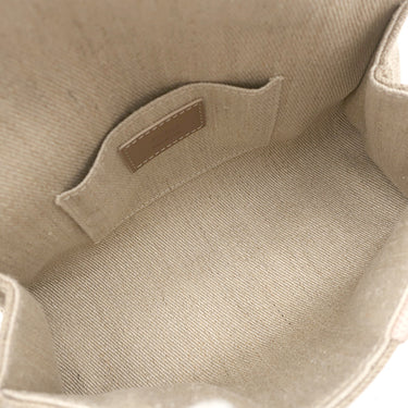 クロエ Chloe ウッディ キャンバス CHC24AS681L1726Y ベージュ リネン カーフ ショルダーバッグ シャンパンゴールド金具 WOODY CANVAS SHOULDER BAG ボディバッグ