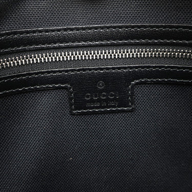 グッチ GUCCI インターロッキングG 703468 ブラック GGスプリームキャンバス レザー 2WAYバッグ シルバー金具 黒 ショルダー クラッチ