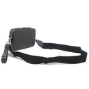 グッチ GUCCI インターロッキングG 703468 ブラック GGスプリームキャンバス レザー 2WAYバッグ シルバー金具 黒 ショルダー クラッチ