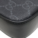 グッチ GUCCI インターロッキングG 703468 ブラック GGスプリームキャンバス レザー 2WAYバッグ シルバー金具 黒 ショルダー クラッチ