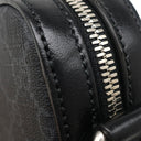 グッチ GUCCI インターロッキングG 703468 ブラック GGスプリームキャンバス レザー 2WAYバッグ シルバー金具 黒 ショルダー クラッチ