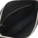 グッチ GUCCI インターロッキングG 703468 ブラック GGスプリームキャンバス レザー 2WAYバッグ シルバー金具 黒 ショルダー クラッチ