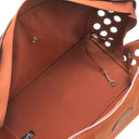 エルメス HERMES サックシアン オレンジ トワルシェブロン レザー ボストンバッグ シルバー金具 2WAY ペット用キャリー