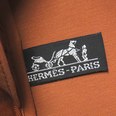 エルメス HERMES サックシアン オレンジ トワルシェブロン レザー ボストンバッグ シルバー金具 2WAY ペット用キャリー