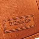 エルメス HERMES サックシアン オレンジ トワルシェブロン レザー ボストンバッグ シルバー金具 2WAY ペット用キャリー