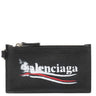 バレンシアガ BALENCIAGA ロゴデザイン フラグメントケース 594548 ブラック レザー コインケース シルバー金具 黒 ネックポーチ カードケース