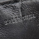 バレンシアガ BALENCIAGA ロゴデザイン フラグメントケース 594548 ブラック レザー コインケース シルバー金具 黒 ネックポーチ カードケース
