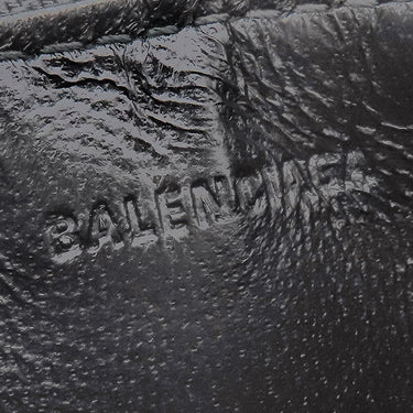 バレンシアガ BALENCIAGA ロゴデザイン フラグメントケース 594548 ブラック レザー コインケース シルバー金具 黒 ネックポーチ カードケース
