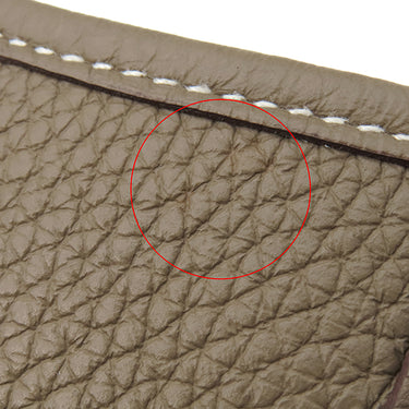 エルメス HERMES エヴリンTPM アマゾン ロング エトゥープ×ブルーインディゴ トリヨンクレマンス ショルダーバッグ シルバー金具 グレージュ