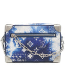 ルイヴィトン LOUIS VUITTON ミニ ソフトトランク M20557 ブルー レザー ショルダーバッグ シルバー金具