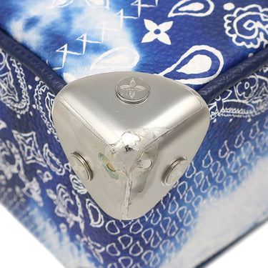 ルイヴィトン LOUIS VUITTON ミニ ソフトトランク M20557 ブルー レザー ショルダーバッグ シルバー金具