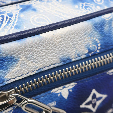 ルイヴィトン LOUIS VUITTON ミニ ソフトトランク M20557 ブルー レザー ショルダーバッグ シルバー金具