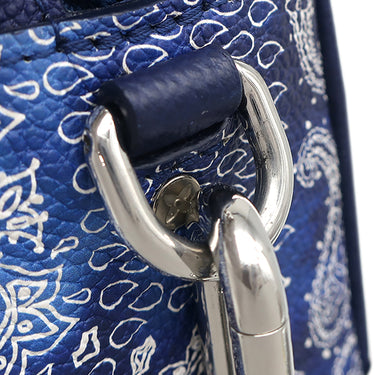 ルイヴィトン LOUIS VUITTON ミニ ソフトトランク M20557 ブルー レザー ショルダーバッグ シルバー金具