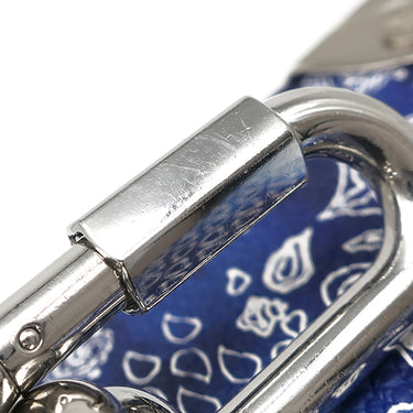 ルイヴィトン LOUIS VUITTON ミニ ソフトトランク M20557 ブルー レザー ショルダーバッグ シルバー金具