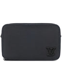 ルイヴィトン LOUIS VUITTON アルファ ウェアラブル ウォレット M59161 ノワール レザー グレインカーフレザー ショルダーバッグ マットブラック金具 黒 LVアエログラム