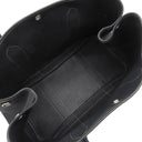 エルメス HERMES ガーデンパーティー PM ブラック トワルオフィシエ ネゴンダ トートバッグ シルバー金具 黒