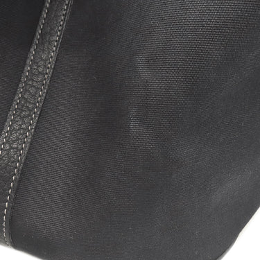 エルメス HERMES ガーデンパーティー PM ブラック トワルオフィシエ ネゴンダ トートバッグ シルバー金具 黒