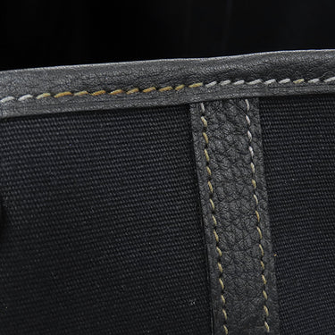 エルメス HERMES ガーデンパーティー PM ブラック トワルオフィシエ ネゴンダ トートバッグ シルバー金具 黒