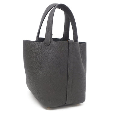 エルメス HERMES ピコタンロックPM ダークブロンズ トリヨンクレマンス ハンドバッグ ゴールド金具 新品未使用