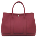 エルメス HERMES ガーデンパーティー TPM ルージュグレナ レザー ヴァッシュカントリー トートバッグ シルバー金具 赤茶
