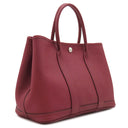 エルメス HERMES ガーデンパーティー TPM ルージュグレナ レザー ヴァッシュカントリー トートバッグ シルバー金具 赤茶