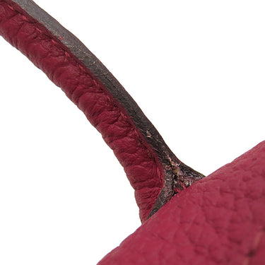 エルメス HERMES ガーデンパーティー TPM ルージュグレナ レザー ヴァッシュカントリー トートバッグ シルバー金具 赤茶