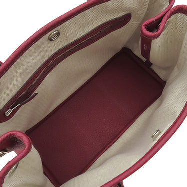 エルメス HERMES ガーデンパーティー TPM ルージュグレナ レザー ヴァッシュカントリー トートバッグ シルバー金具 赤茶