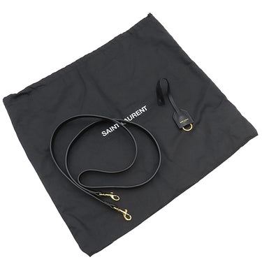 イヴ・サンローラン Yves Saint Laurent ベイビーカバス 568853 ブラック レザー 2WAYバッグ ゴールド金具 黒 ハンドバッグ 斜め掛け カサンドラロゴ