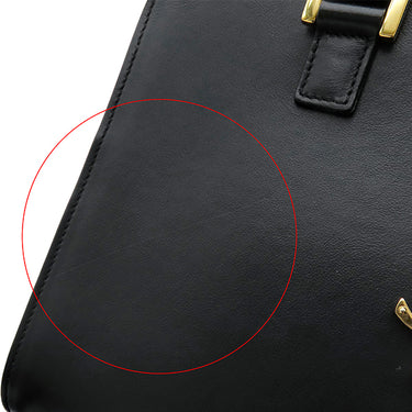 イヴ・サンローラン Yves Saint Laurent ベイビーカバス 568853 ブラック レザー 2WAYバッグ ゴールド金具 黒 ハンドバッグ 斜め掛け カサンドラロゴ