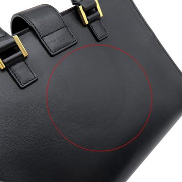 イヴ・サンローラン Yves Saint Laurent ベイビーカバス 568853 ブラック レザー 2WAYバッグ ゴールド金具 黒 ハンドバッグ 斜め掛け カサンドラロゴ