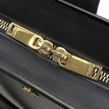 イヴ・サンローラン Yves Saint Laurent ベイビーカバス 568853 ブラック レザー 2WAYバッグ ゴールド金具 黒 ハンドバッグ 斜め掛け カサンドラロゴ