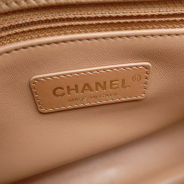 シャネル CHANEL ココハンドル ショルダー A92991 ブラウン レザー キャビアスキン 2WAYバッグ ゴールド金具 茶 トップハンドル