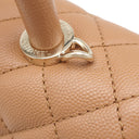 シャネル CHANEL ココハンドル ショルダー A92991 ブラウン レザー キャビアスキン 2WAYバッグ ゴールド金具 茶 トップハンドル