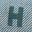 エルメス HERMES ブリッド ア ブラック PM ブルーアビス ウール ポーチ シルバー金具 青 ハンドバッグ バニティバッグ