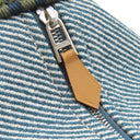 エルメス HERMES ブリッド ア ブラック PM ブルーアビス ウール ポーチ シルバー金具 青 ハンドバッグ バニティバッグ