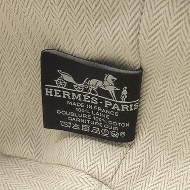 エルメス HERMES ブリッド ア ブラック PM ブルーアビス ウール ポーチ シルバー金具 青 ハンドバッグ バニティバッグ