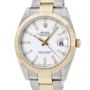 腕時計 ロレックス ROLEX デイトジャスト 41 126333 ランダム番 自動巻き メンズ ランダム番 K18YGxSS コンビ ホワイト オイスターブレス