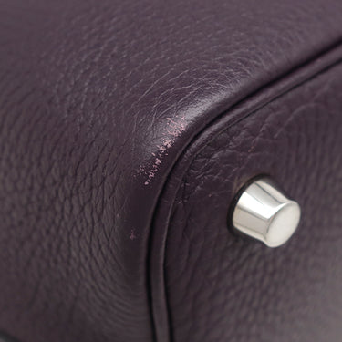 エルメス HERMES ピコタンロックPM レザン トリヨンクレマンス ハンドバッグ シルバー金具 紫