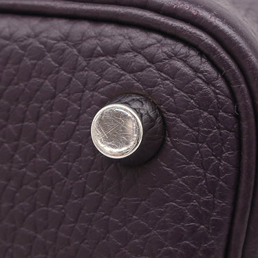 エルメス HERMES ピコタンロックPM レザン トリヨンクレマンス ハンドバッグ シルバー金具 紫