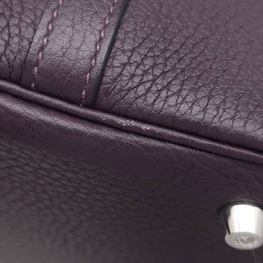 エルメス HERMES ピコタンロックPM レザン トリヨンクレマンス ハンドバッグ シルバー金具 紫