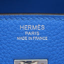 エルメス HERMES バーキン25 ブルーイドラ トゴ ハンドバッグ シルバー金具 青