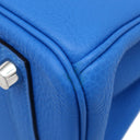 エルメス HERMES バーキン25 ブルーイドラ トゴ ハンドバッグ シルバー金具 青
