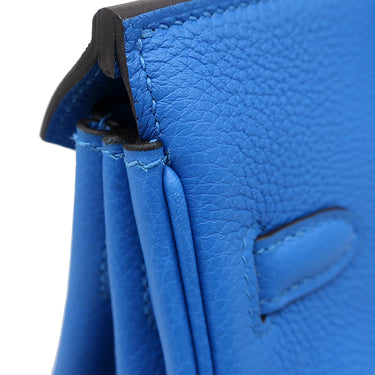 エルメス HERMES バーキン25 ブルーイドラ トゴ ハンドバッグ シルバー金具 青