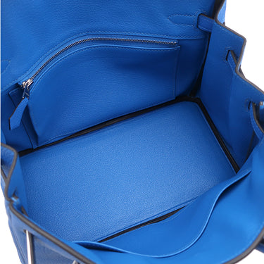 エルメス HERMES バーキン25 ブルーイドラ トゴ ハンドバッグ シルバー金具 青