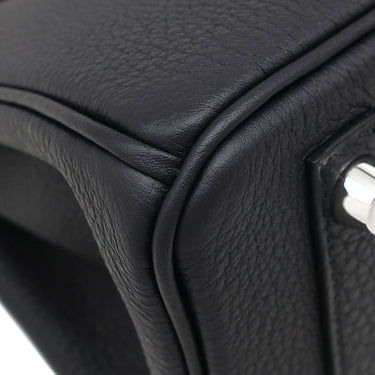 エルメス HERMES バーキン25 ブラック トゴ ハンドバッグ シルバー金具 新品 未使用 黒