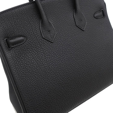 エルメス HERMES バーキン25 ブラック トゴ ハンドバッグ シルバー金具 新品 未使用 黒