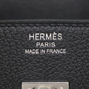 エルメス HERMES バーキン25 ブラック トゴ ハンドバッグ シルバー金具 新品 未使用 黒