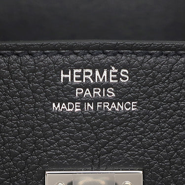 エルメス HERMES バーキン25 ブラック トゴ ハンドバッグ シルバー金具 新品 未使用 黒
